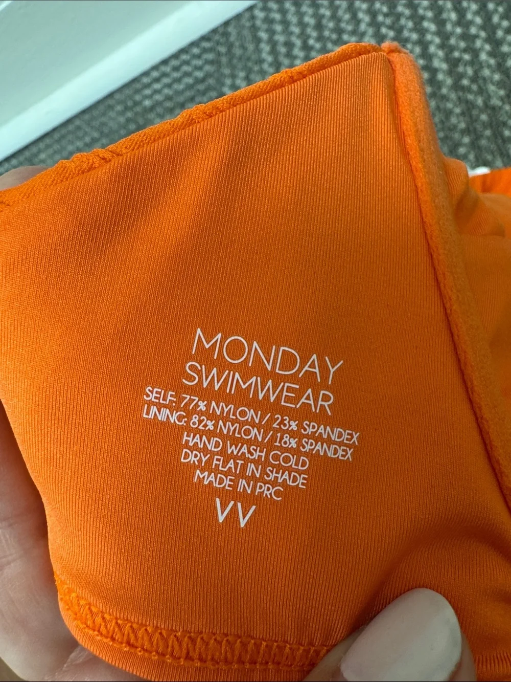 NWT REVOLVE X Monday Swimwear Clovelly Bikini Top in Persimmon Orange, size XXL
